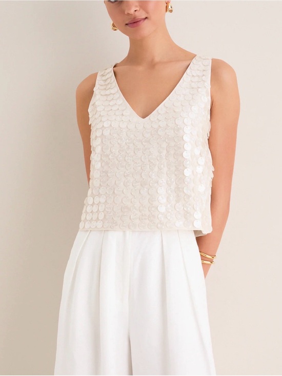 Tuckernuck Tops - Hyacinth House NWT Pearl Shells Disco Tank size large